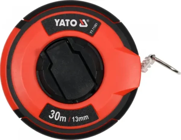 YATO Pásmo meracie oceľové 30 m / Meracie pásmo / Šírka 13 mm / Puzdro ABS (YT-71581)