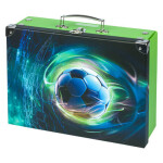 BAAGL Skladací školský kufrík Futbal Lopta s kovaním / 32.5 x 10.5 x 26 cm (A-34116)