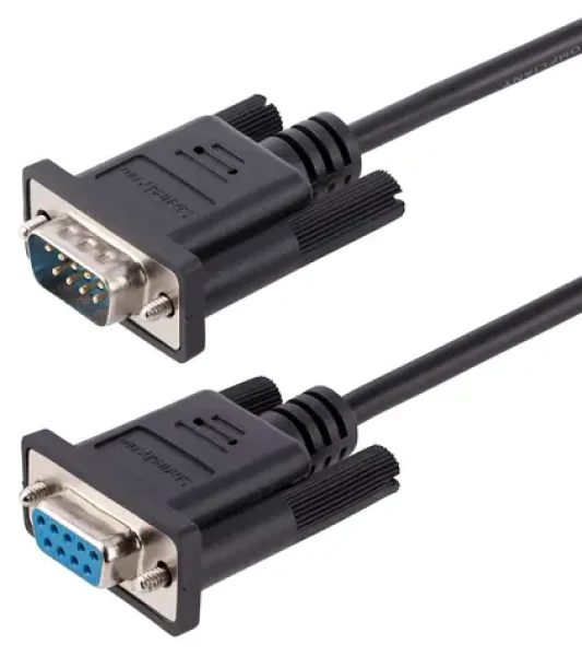 StarTech RS232 null modem kábel čierna / Sériový kábel / DB-9 - DB-9 / krížený / 3 m (9FMNM-3M-RS232-CABLE)