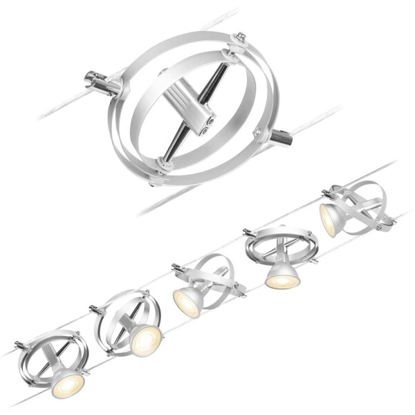 Paulmann Wire Systems 94436 kompletný systém lankových svietidiel GU5.3 chróm (matný); 94436