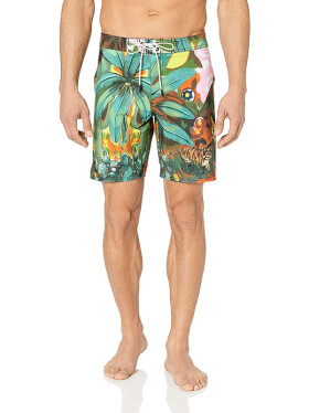 RVCA MEL G TIGER PALM TRU TROPICAL pánske plavecké kraťasy - 32