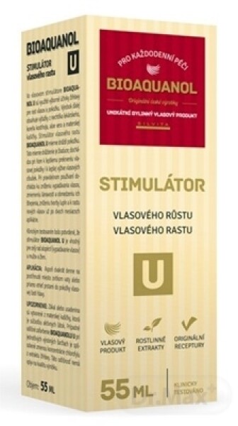 BIOAQUANOL U stimulátor vlasového rastu 55 ml