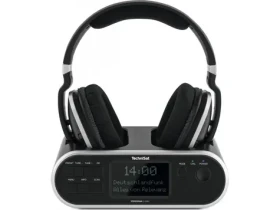 TechniSat STEREOMAN 2 DAB+ čierna / bezdrôtové slúchadlá / 2.4GHz / dokovacia stanica (V070I)