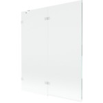 MEXEN/S - Lunar vaňová zástena 2-krídlová ľavá 140 x 150, transparent, biela 897-140-100-20-00-L