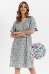 Košeľa Cana 463 kr/r S-XL Modré květy XL