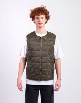 Taion Crew Neck Zip Down Vest D.OLIVE S