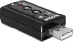 DeLock Externá zvuková karta USB 2.0 A - 2x 3.5mm jack čierna (63926)