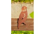 Zahradná dekorácia z cortenu Vrabec 4, 15 × 5 cm