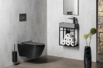 GSI - PURA závesná WC misa, Swirlflush, 36x55cm, čierna dual-mat 881526