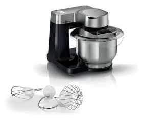 BOSCH MUMS2VM00 čierna/strieborná / Kuchynský robot / 900W / misa 3.8 L / miesenie / šľahanie (MUMS2VM00)
