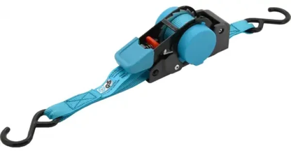 Compass BLUE WAY / Popruh upínací samonavíjací s račňou / 100 daN / 2 m / TÜV/GS