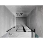 MEXEN/S - Mist L sprchové dvere krídlové pravé 90, čierna dekor, čierna 8A4L-090-000-70-77-P