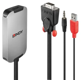 Lindy VGA - DisplayPort 1.2 prevodník čierna, biela / Prevodník / 1920×1080 px / USB napájanie (38296)