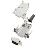 TRU COMPONENTS TCDTZF09HDP15K 7709536 sada D-SUB kolíkové lišty 180 ° Pólov: 15 spájkovaný 1 ks; 7709536