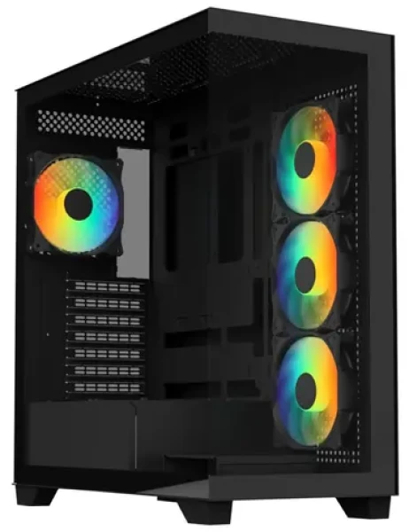 Bitfenix CETO čierna / PC skriňa / ATX / 4X 120mm FRGB / 2x USB 3.0 + USB-C / bez zdroja / priehľadná bočnica (BFC-CET-500-KKGSK-4F)