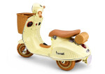 Mamido Detský elektrický skúter Vespa 2x35W béžový
