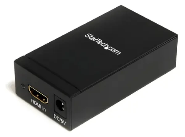 StarTech HDMI/DVI na DisplayPort čierna / Adaptér / 1920x1200 / 60Hz / 5.1 audio / napájací adaptér (HDMI2DP)