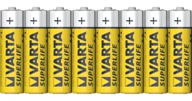 Varta Superlife AA / Batéria / 1,5V / zinko-uhlíková / 8 ks / fólia (4008496206612)