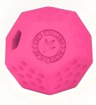 KIWI WALKER Gumová hračka Dodecaball Mini ružová / Otvor na maškrty / 7 cm (RUB-854)