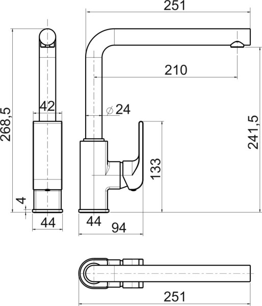 NOVASERVIS - Drezová batéria SHARP chróm 37713,0