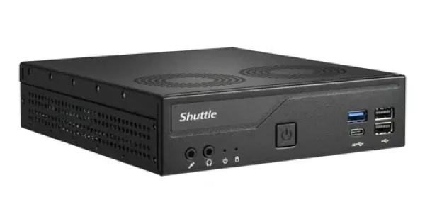Shuttle XPC slim Barebone DH610V2 čierna / Mini-PC / Bez CPU (LGA1700) / 2x SO-DIMM DDR5 max. 96 GB / M.2 NVMe / 2x LAN (DH610V2)