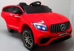 Mamido Elektrické autíčko Mercedes GLC63s s pohonom 4x4 vo výraznej červenej farbe a koži