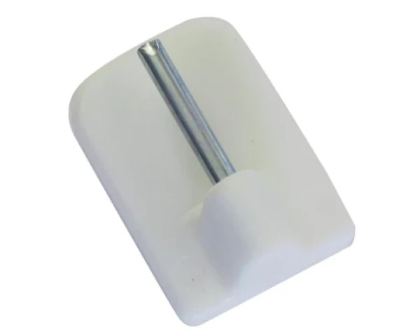 Nalepovacie háčiky k vitrážnej tyčke sada 4 ks, biela%