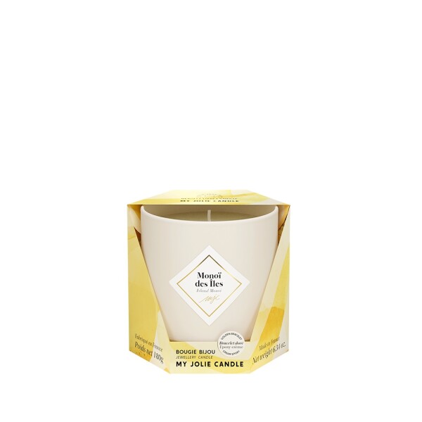 My Jolie Candle Vonná sviečka 36h s náramkom Beige Les Essentielles Ostrov Monoi 320322