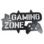 Veselá Stena Drevená nástenná dekorácia Gaming zone čierne
