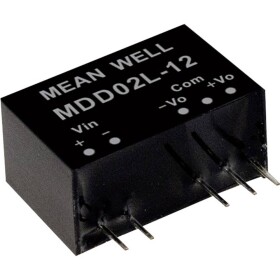 MEAN WELL MDD02M-15 DC / DC menič napätia, modul 67 mA 2 W Počet výstupov: 2 x; MDD02M-15