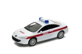 Welly Peugeot Coupe 407 NOTARZT 1:34 biela
