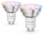 Philips Hue Essential WCA GU10 2 ks / Inteligentná LED žiarovka / 4,7 W / 345 lm / 2200-6500 K / 16 mil. farieb / Bluetooth (SKL000509943)