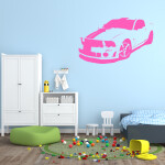Veselá Stena Samolepka Auto Mustang Farba: biela, Veľkosť: 100 x 62 cm