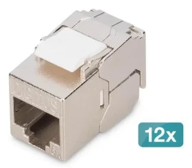 Digitus DN-93615-S-12 / Keystone Jack / Cat6A / tienený / 12 ks / bez náradia (DN-93615-S-12)