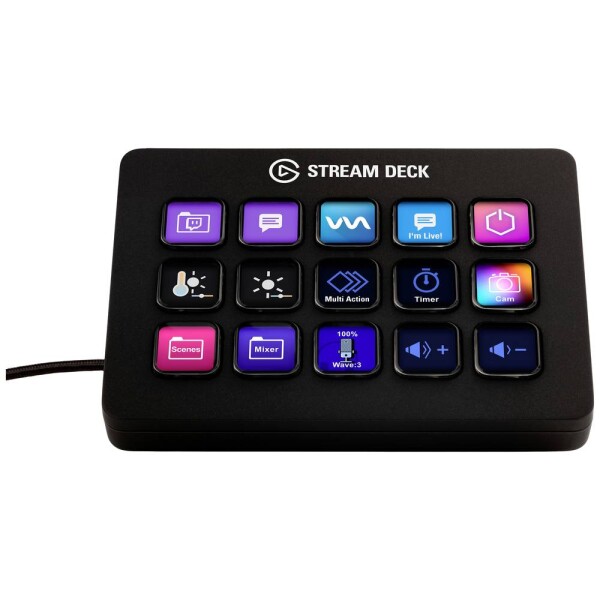 Elgato Stream Deck MK.2 káblový Konzola na streamovanie, úpravu fotografií/videí žiadna (ovládanie cez PC) čierna podsvietenie, displej; 10GBA9901