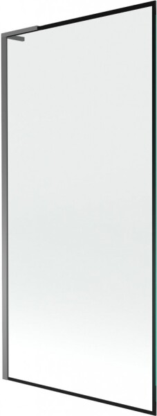 MEXEN/S - Next L vaňová zástena FIX 90 x 150, čierna vzor, grafit metal 895-090-000-03-70-95