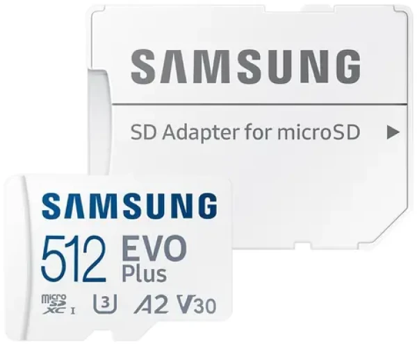 Samsung EVO PLUS microSDXC 512GB (MB-MC512SA/ EU) + SD adaptér / UHS-1 / Class 10 / U3 / Čítanie: 160MBps (MB-MC512SA/EU)