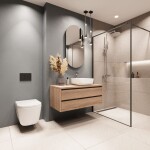 INVENA - Sprchový stĺp s batériou, Alonia Trend, chróm AU-70-D01-V