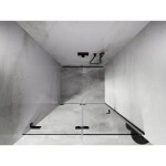 MEXEN/S - Lunar-F skladacie sprchové dvere ľavé 90, transparent, grafit kartáčovaná 836-090-000-66-00-L