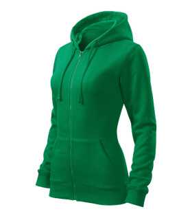 Trendy mikina na zips stredne zelená XS
