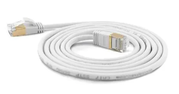 Wantec biela / Patch kábel / Cat7 S/FTP / 1 m / RJ-45 (7117)