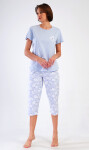 Dámske pyžamo capri Nature světle modrá 1XL