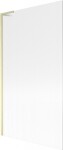 MEXEN/S - Next L vaňová zástena FIX 100 x 150, prúžky, zlatá kartáčovaná 895-100-000-03-09-55