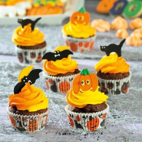 Košíčky na muffiny Halloween: dýně a netopýri 36 ks 5x3 cm - Decora