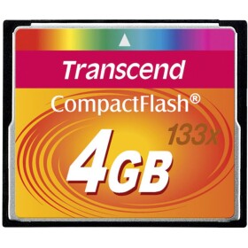 Transcend Standard 133x CF pamäťová karta 4 GB; TS4GCF133