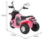Mamido Detská elektrická motorka Minibike ružová
