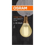 OSRAM 4058075293496 LED En.trieda 2021 F (A - G) E14 kvapkový tvar 4 W = 35 W teplá biela (Ø x d) 45.0 mm x 78.0 mm 1 ks; 4058075293496