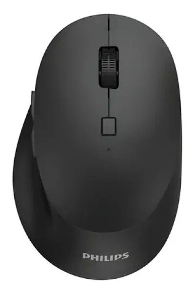 Philips SPK7607B čierna / Bezdrôtová myš / ergonomická / optická / 3200 DPI / 7 tlačidiel / USB + Bluetooth (SPK7607B/00)