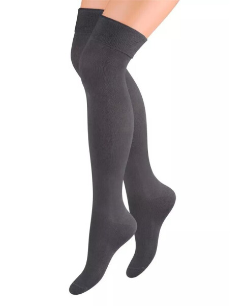 Dámske hladké podkolienky 076 Tmavo šedá - Steven 38/40 bílá