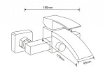MEXEN/S - Libra DQ45 Set umývadlovej a vaňovej batérie s príslušenstvom, čierna 745103DQ45-70